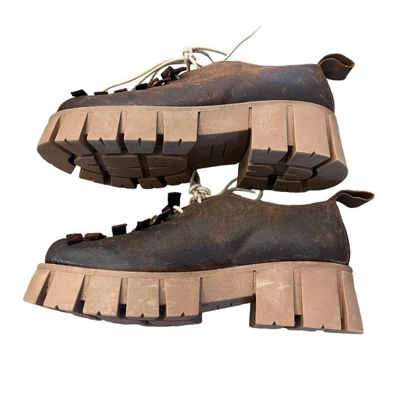 PAPUCEI Gemo Platform Chunky Heel‎ Shoe Street Wear Size 7.5 US  38 Euro NEW - Picture 5 of 12